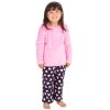 15C679: Girls Plush Top & Super Soft Printed Fleece Lounge Pant (3-8 Years)